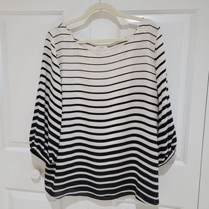 Loft striped blouse, XL, EUC